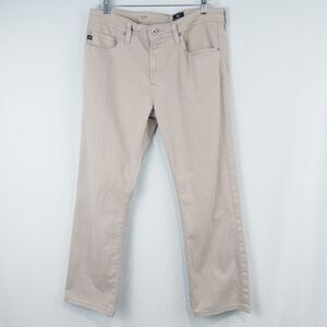 Adriano Goldschmied The Protege Straight Leg Pants Mens 34x34 HEMMED 28" Beige